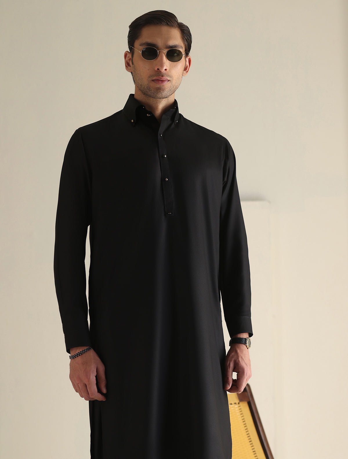 Pakistani Menswear | Ismail Farid - JET BLACK OUTFIT - Khanumjan  Pakistani Clothes and Designer Dresses in UK, USA 