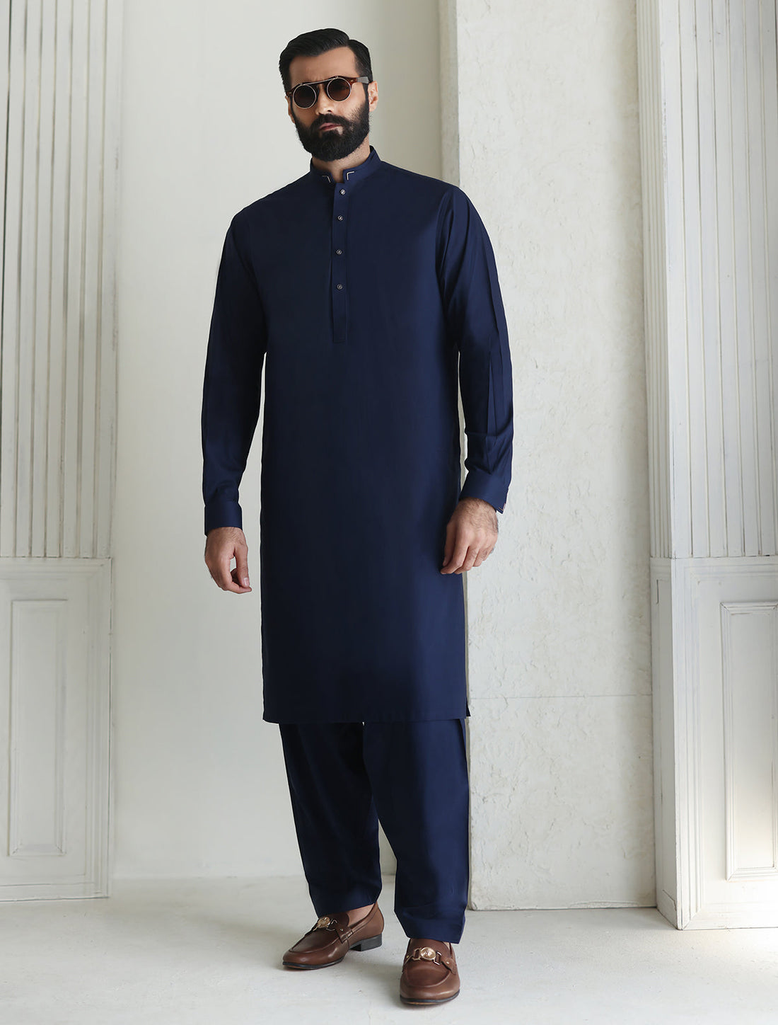 Pakistani Menswear | Ismail Farid - BLUE PREMIUM KAMEEZ SHALWAR - Khanumjan  Pakistani Clothes and Designer Dresses in UK, USA 