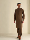 Pakistani Menswear | Ismail Farid - TAN KAMEEZ SHALWAR - Khanumjan  Pakistani Clothes and Designer Dresses in UK, USA 