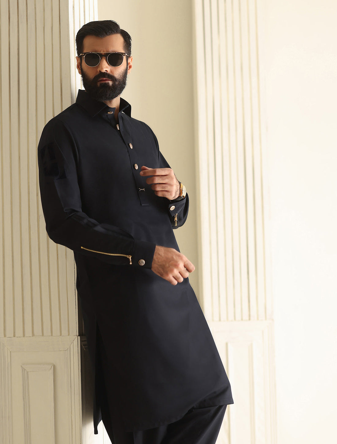 Pakistani Menswear | Ismail Farid - BLUE LIMITED EDITION KAMEEZ SHALWAR - Khanumjan  Pakistani Clothes and Designer Dresses in UK, USA 