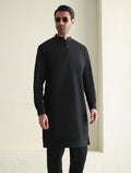 Pakistani Menswear | Ismail Farid - BLACK CLASSIC KURTA PAJAMA - Khanumjan  Pakistani Clothes and Designer Dresses in UK, USA 