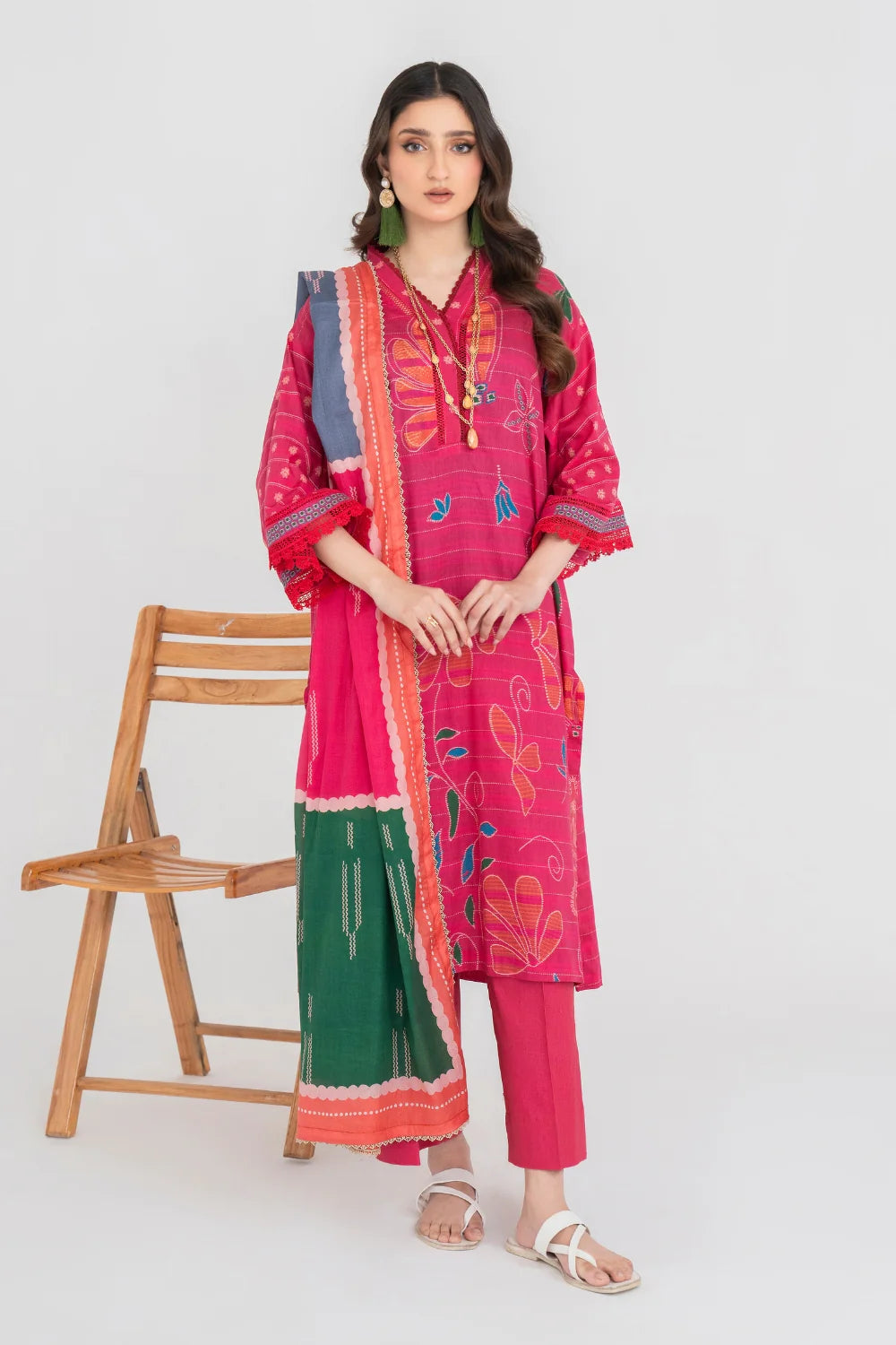 Ittehad | Printed Lawn 24 | IP3P01-3PS-DPK - Khanumjan  Pakistani Clothes and Designer Dresses in UK, USA 