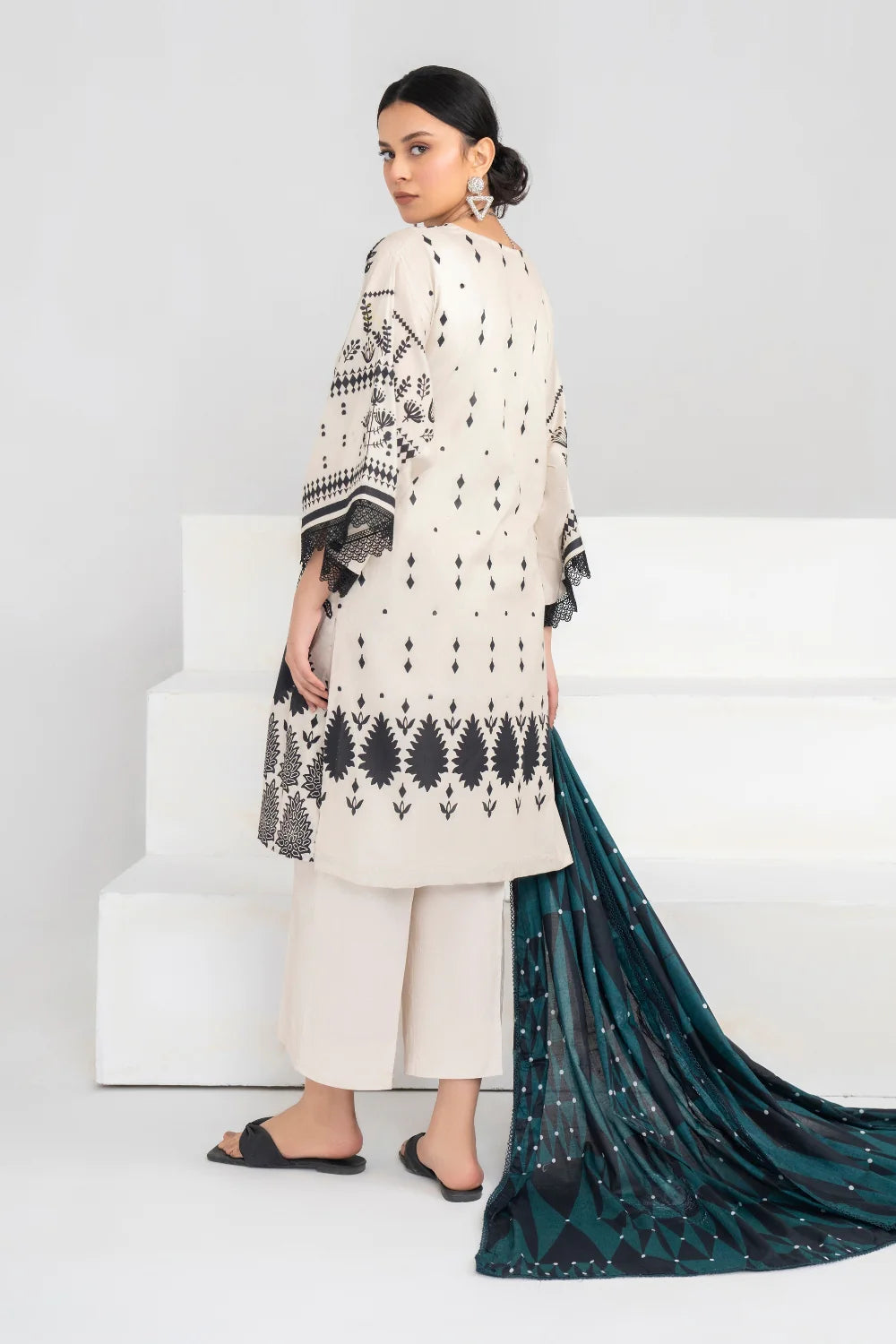 Ittehad | Printed Lawn 24 |  IP3P02-3PS-BGE - Khanumjan  Pakistani Clothes and Designer Dresses in UK, USA 