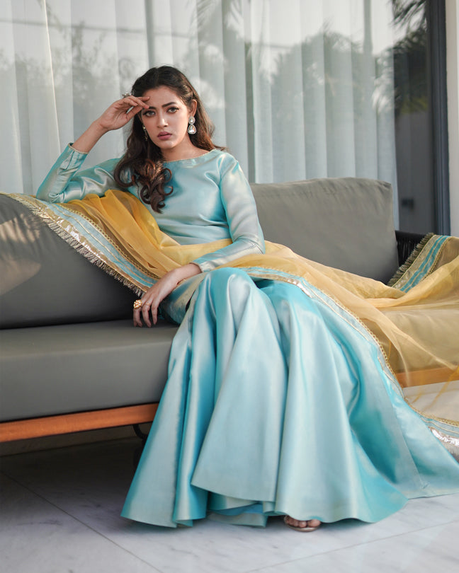 Zar | Gharara Formals | Yellow