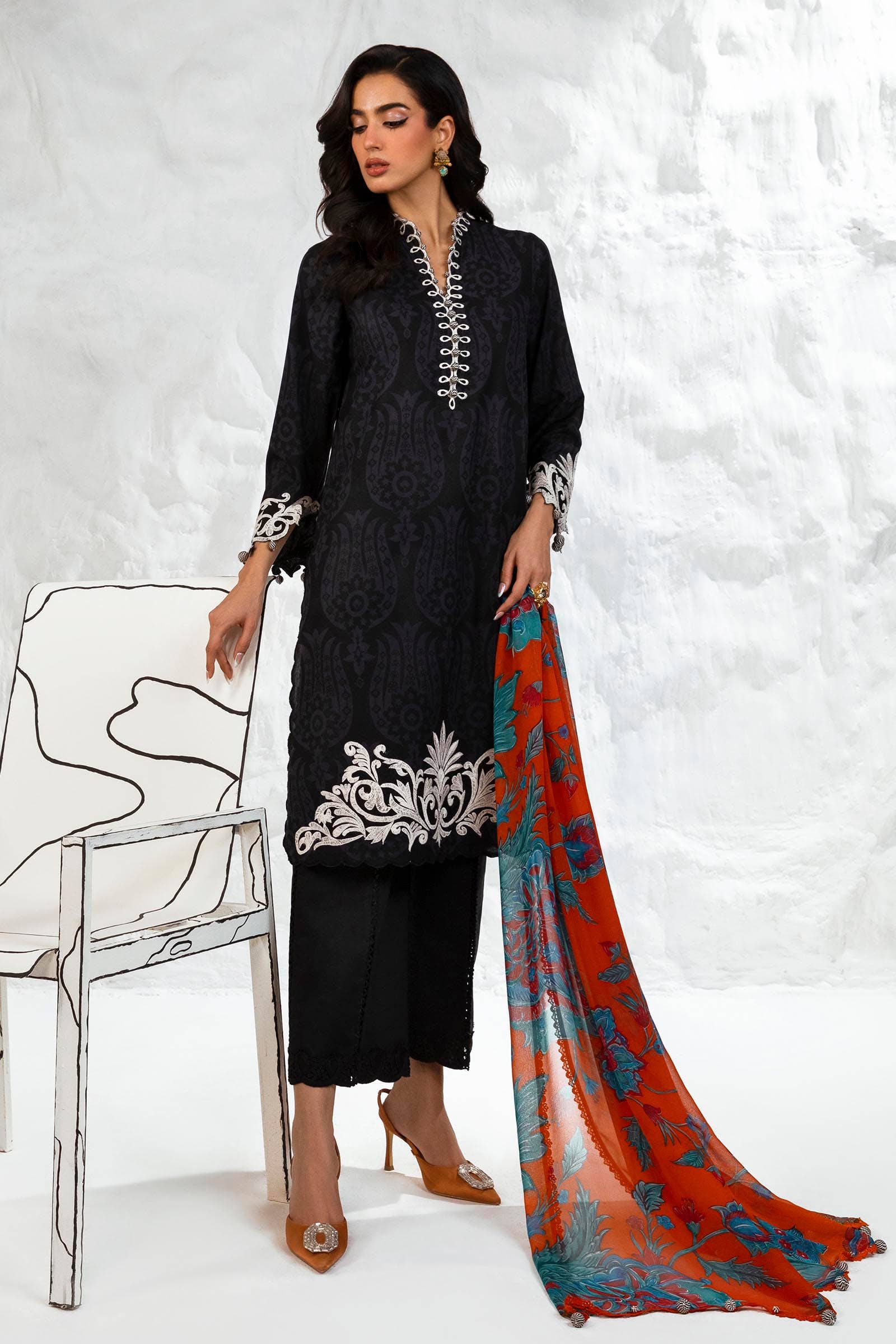 Sana Safinaz | Muzlin Summer 24 | 003A-CI - Khanumjan  Pakistani Clothes and Designer Dresses in UK, USA 