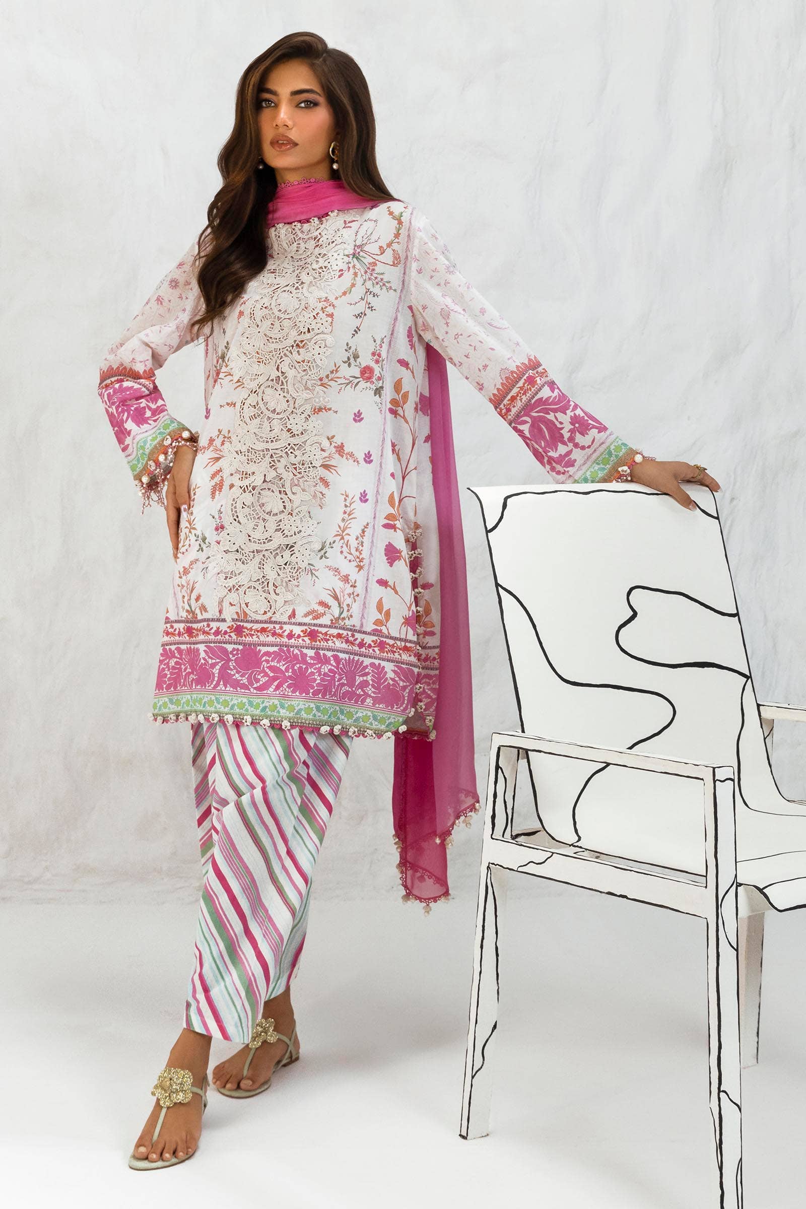 Sana Safinaz | Muzlin Summer 24 | 005B-CI - Khanumjan  Pakistani Clothes and Designer Dresses in UK, USA 