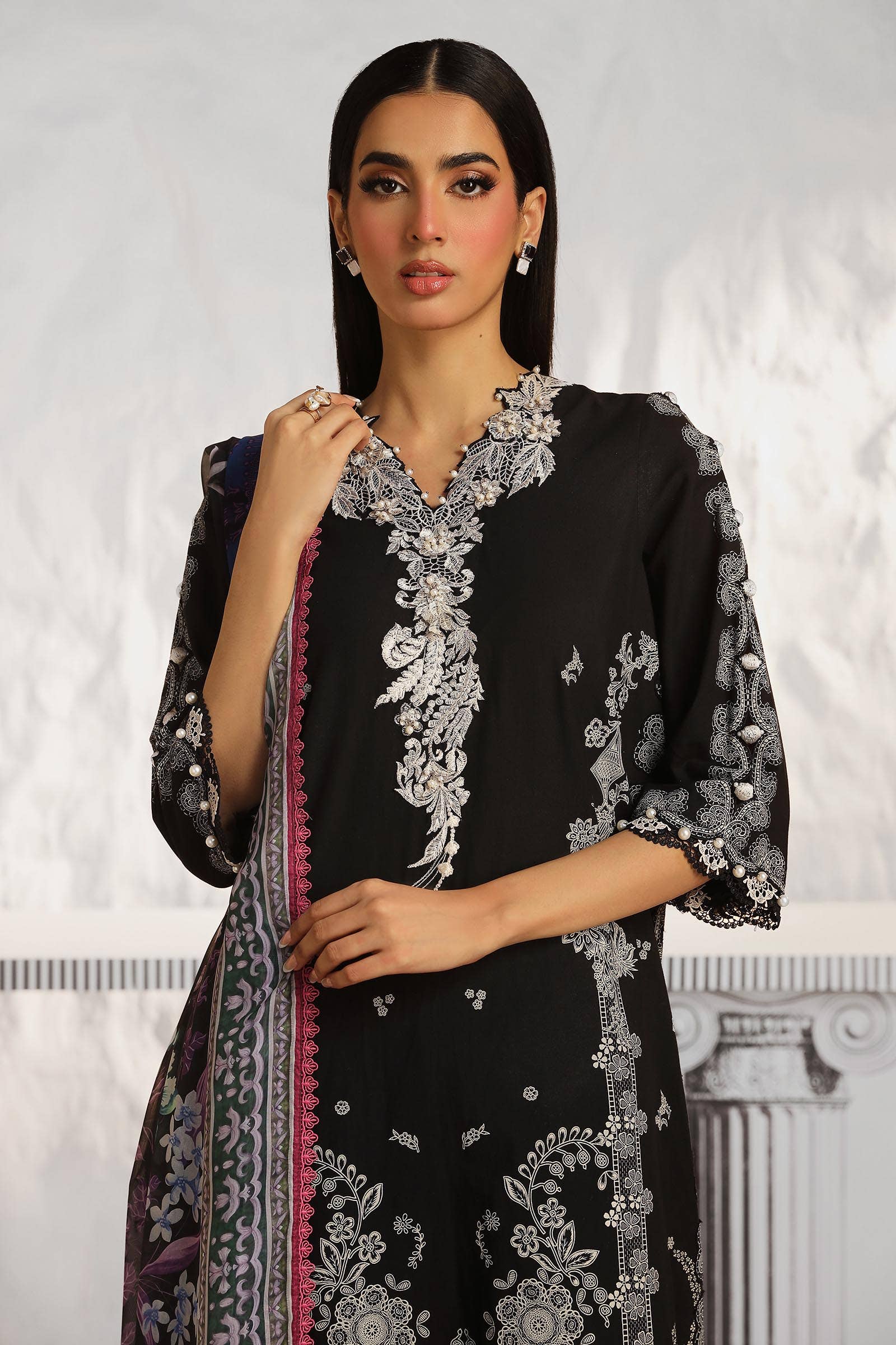 Sana Safinaz | Muzlin Summer 24 | 008A-CK - Khanumjan  Pakistani Clothes and Designer Dresses in UK, USA 