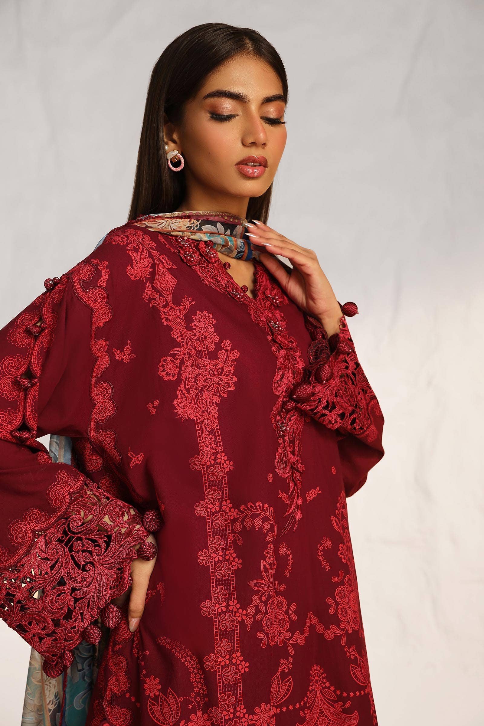 Sana Safinaz | Muzlin Summer 24 | 008B-CK - Khanumjan  Pakistani Clothes and Designer Dresses in UK, USA 