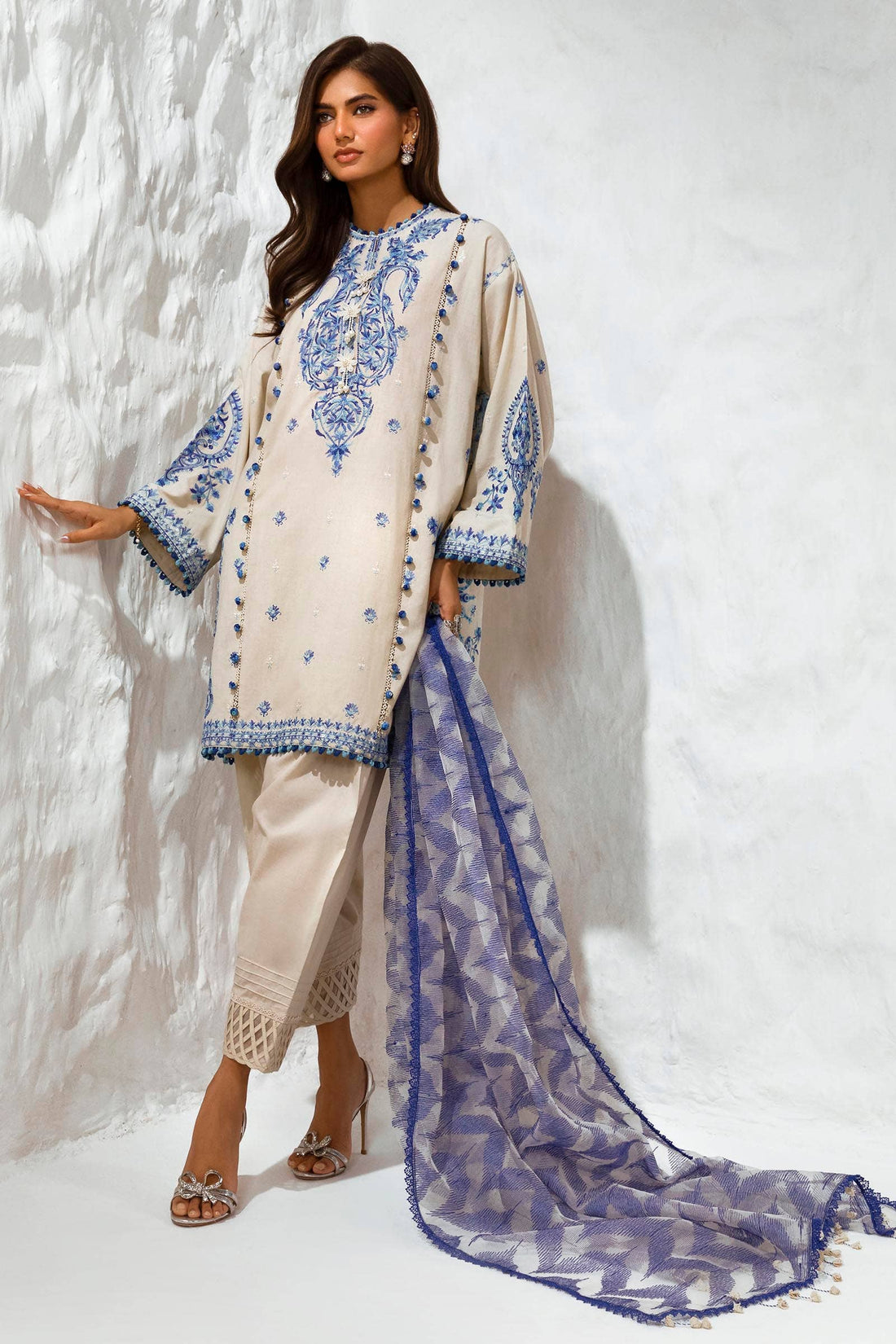 Sana Safinaz | Muzlin Summer 24 | 009A-CT - Khanumjan  Pakistani Clothes and Designer Dresses in UK, USA 