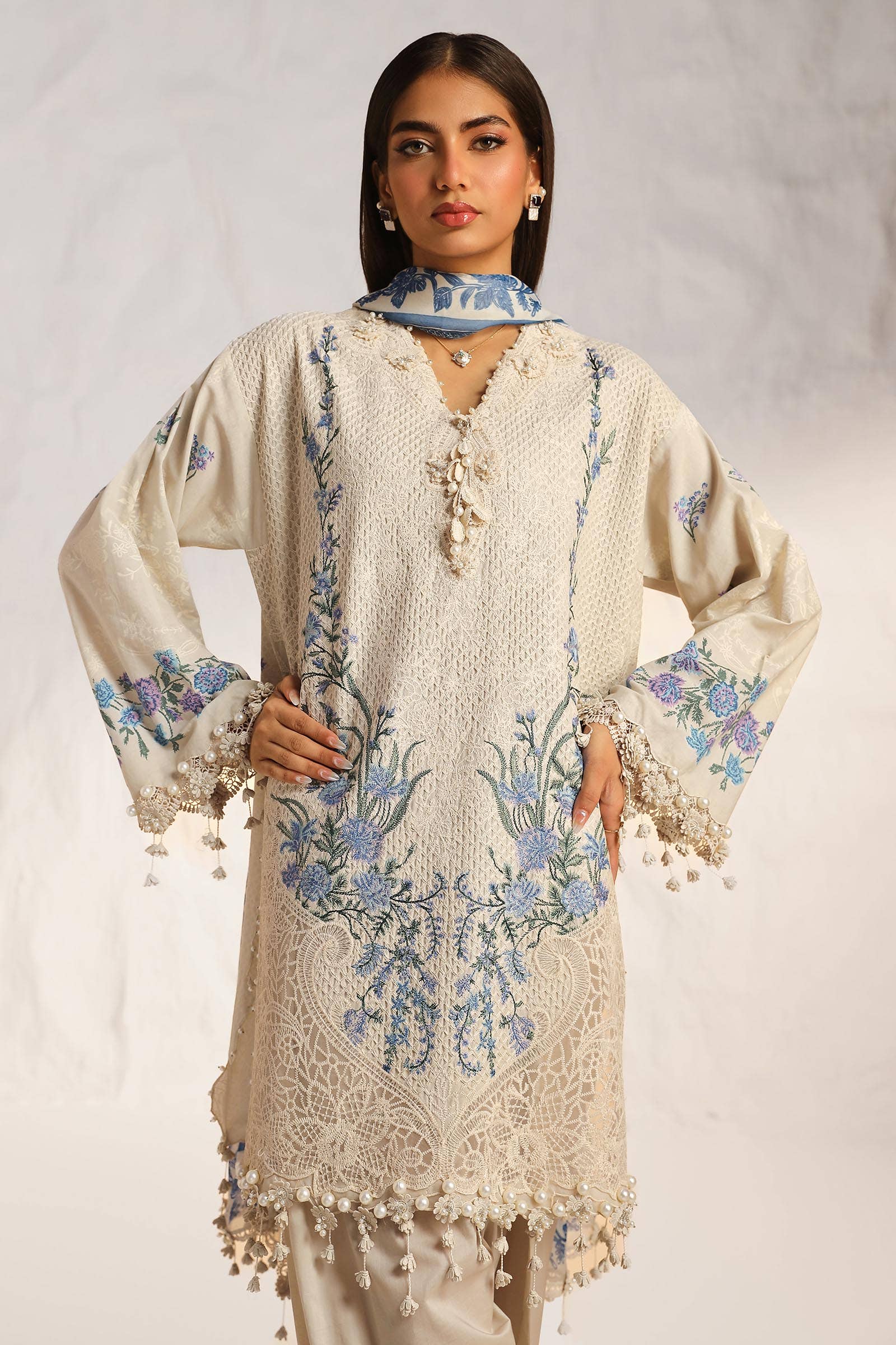 Sana Safinaz | Muzlin Summer 24 | 012B-CJ - Khanumjan  Pakistani Clothes and Designer Dresses in UK, USA 