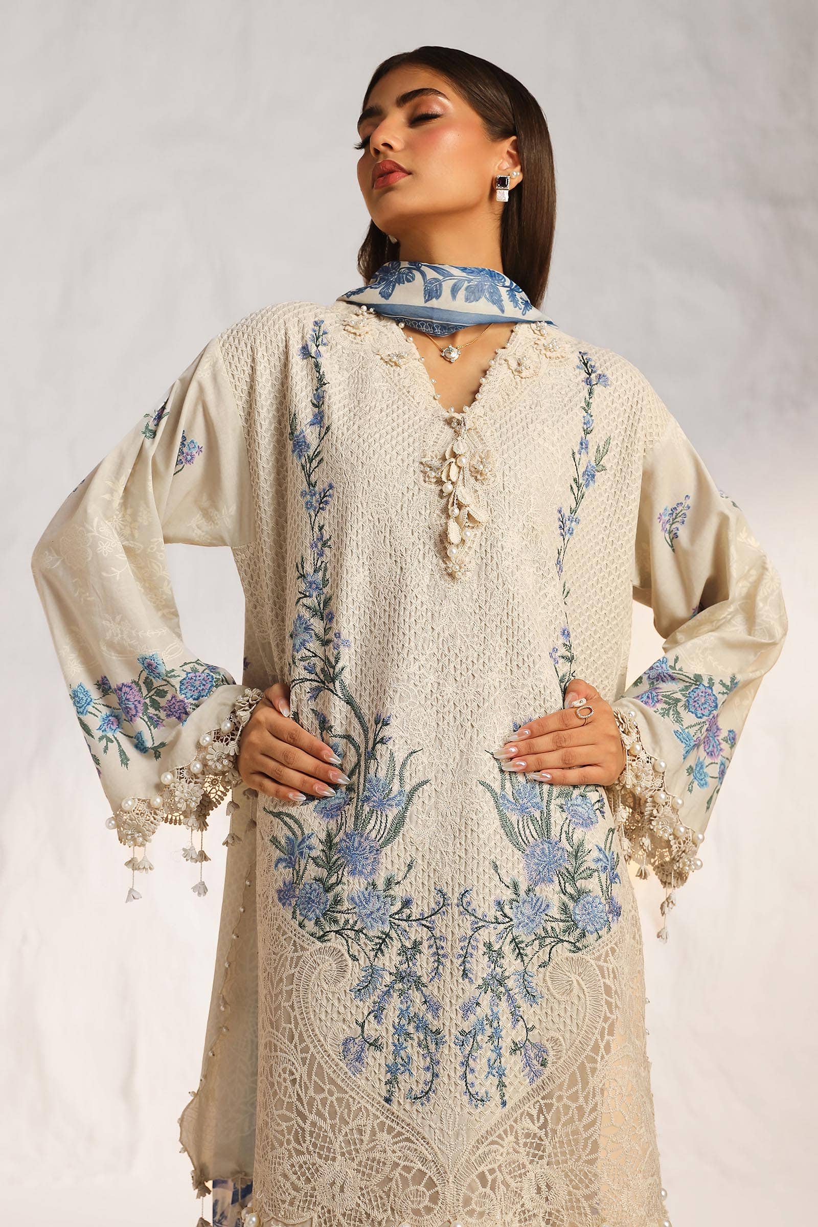 Sana Safinaz | Muzlin Summer 24 | 012B-CJ - Khanumjan  Pakistani Clothes and Designer Dresses in UK, USA 