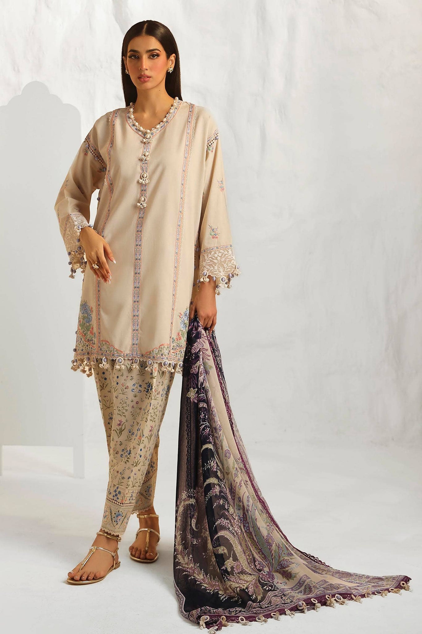 Sana Safinaz | Muzlin Summer 24 | 014A-CJ - Khanumjan  Pakistani Clothes and Designer Dresses in UK, USA 