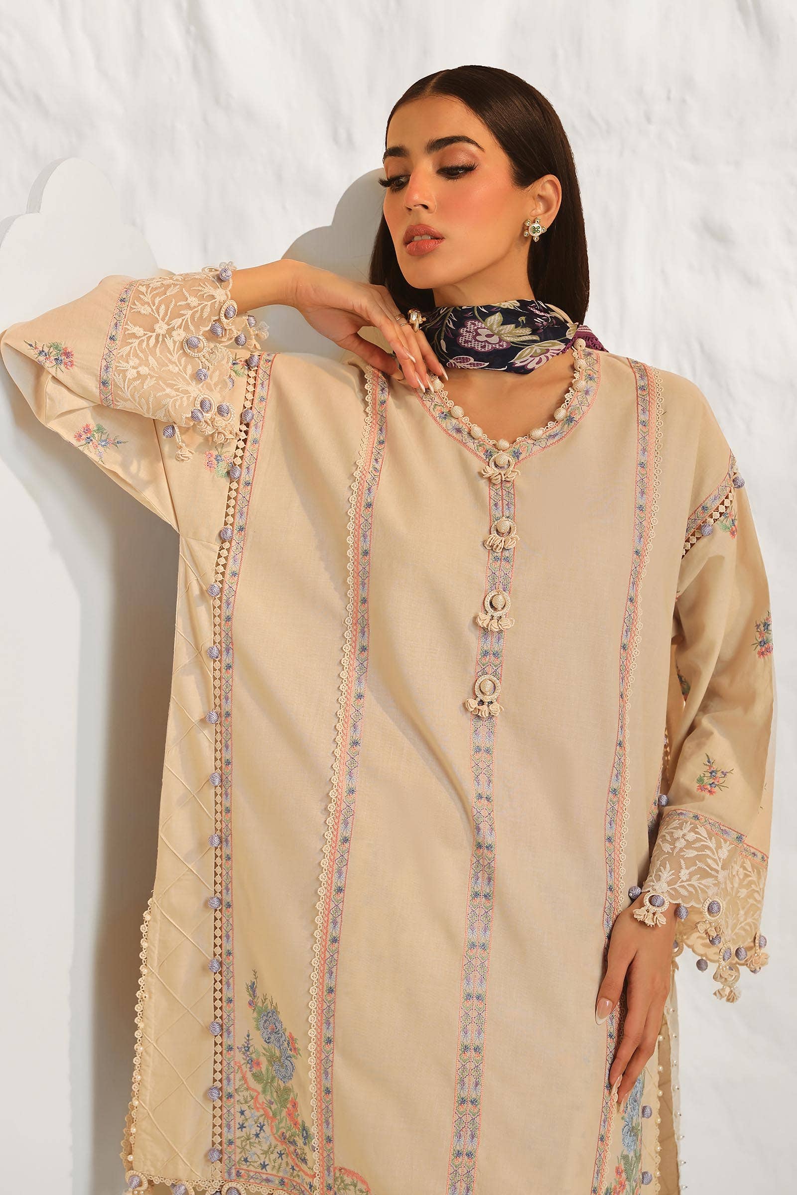 Sana Safinaz | Muzlin Summer 24 | 014A-CJ - Khanumjan  Pakistani Clothes and Designer Dresses in UK, USA 