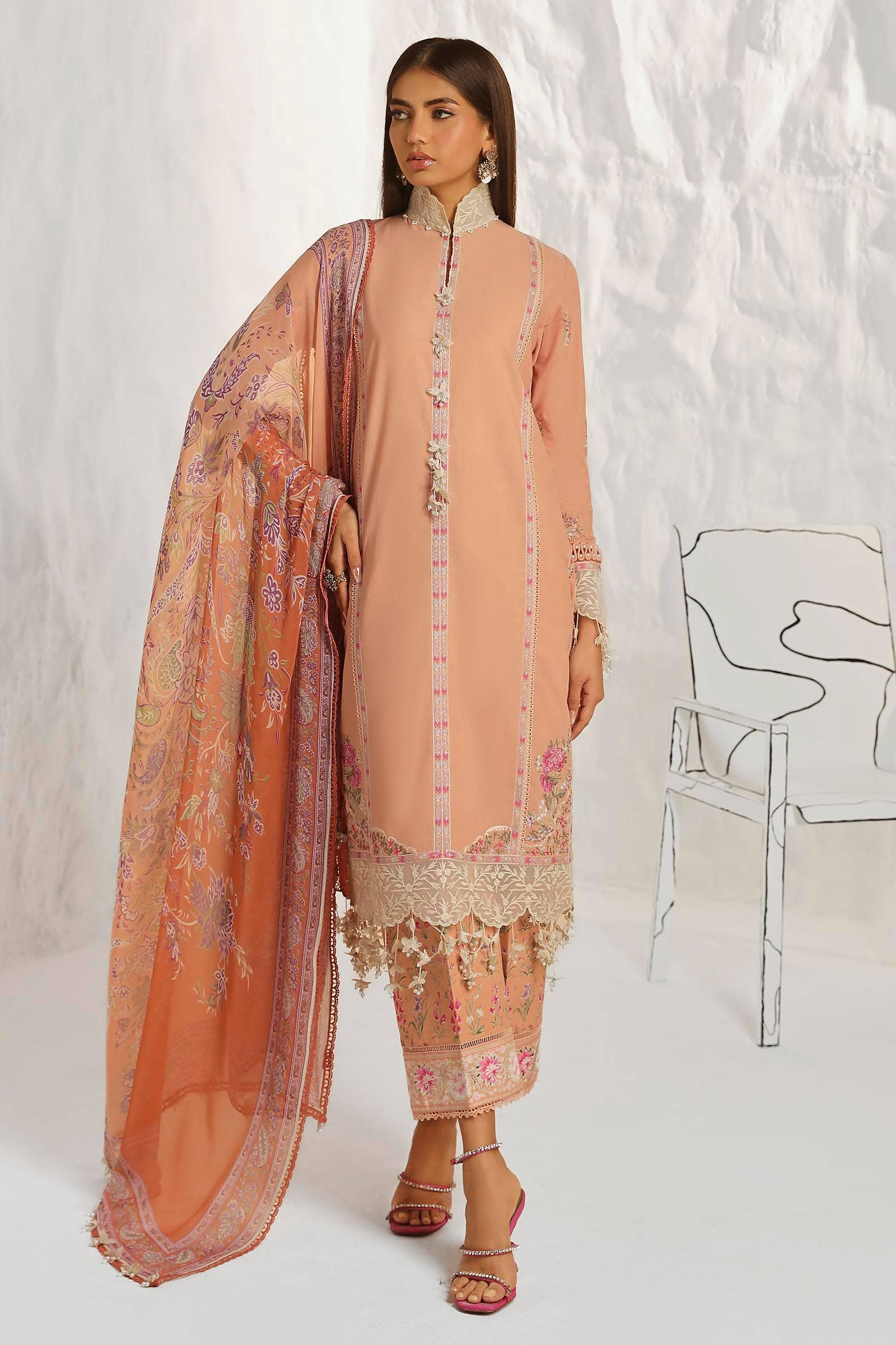 Sana Safinaz | Muzlin Summer 24 | 014B-CJ - Khanumjan  Pakistani Clothes and Designer Dresses in UK, USA 