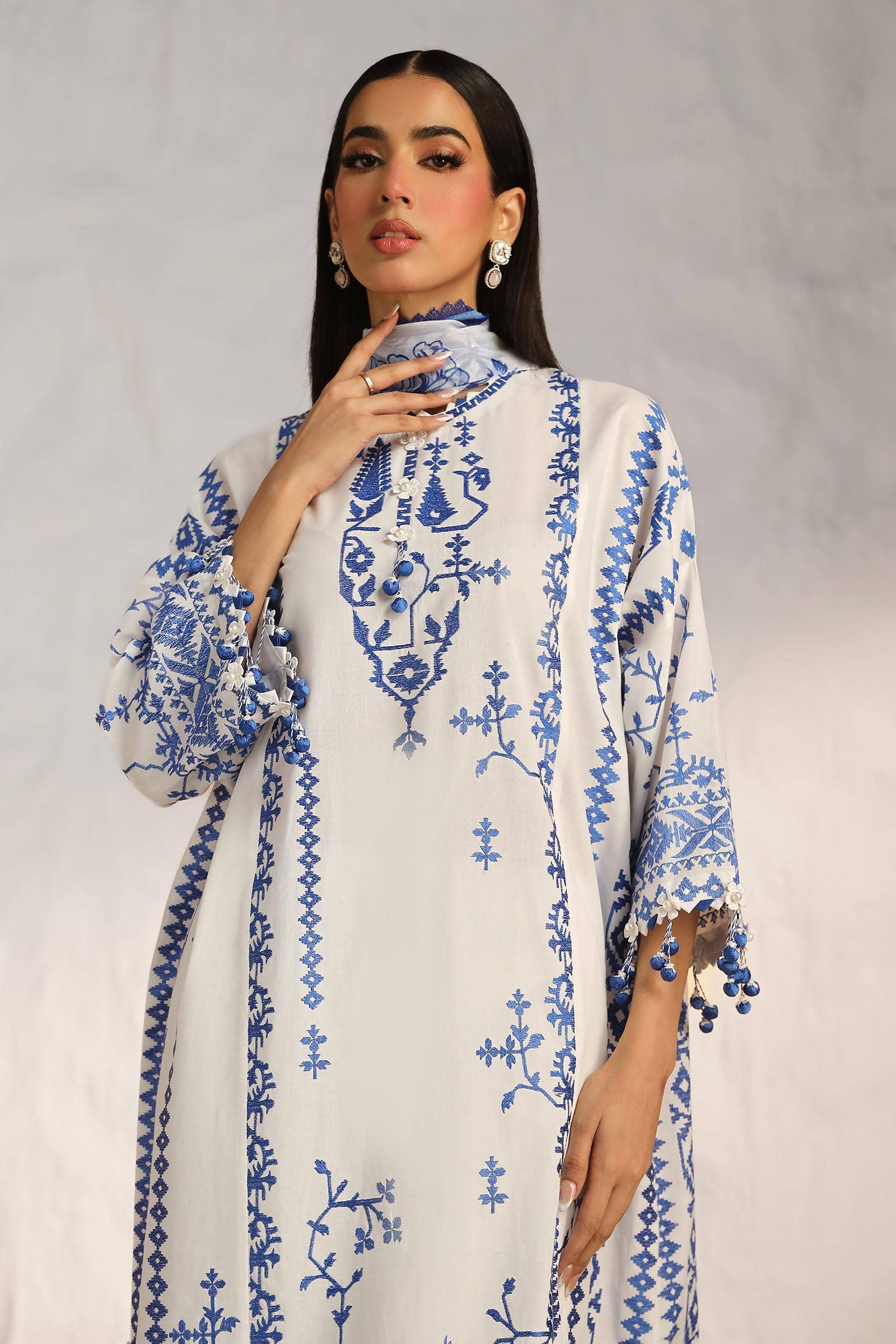 Sana Safinaz | Muzlin Summer 24 | 017A-CJ - Khanumjan  Pakistani Clothes and Designer Dresses in UK, USA 