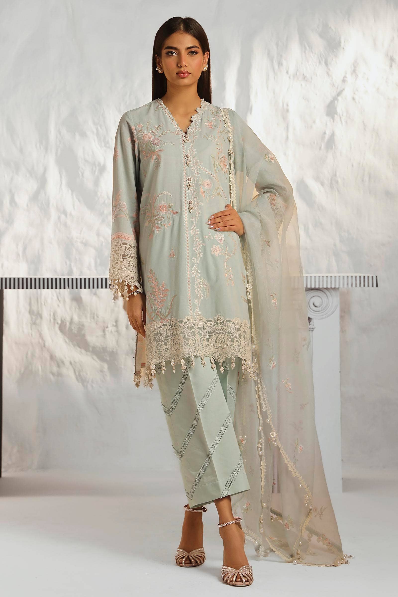 Sana Safinaz | Muzlin Summer 24 | 018A-CV - Khanumjan  Pakistani Clothes and Designer Dresses in UK, USA 