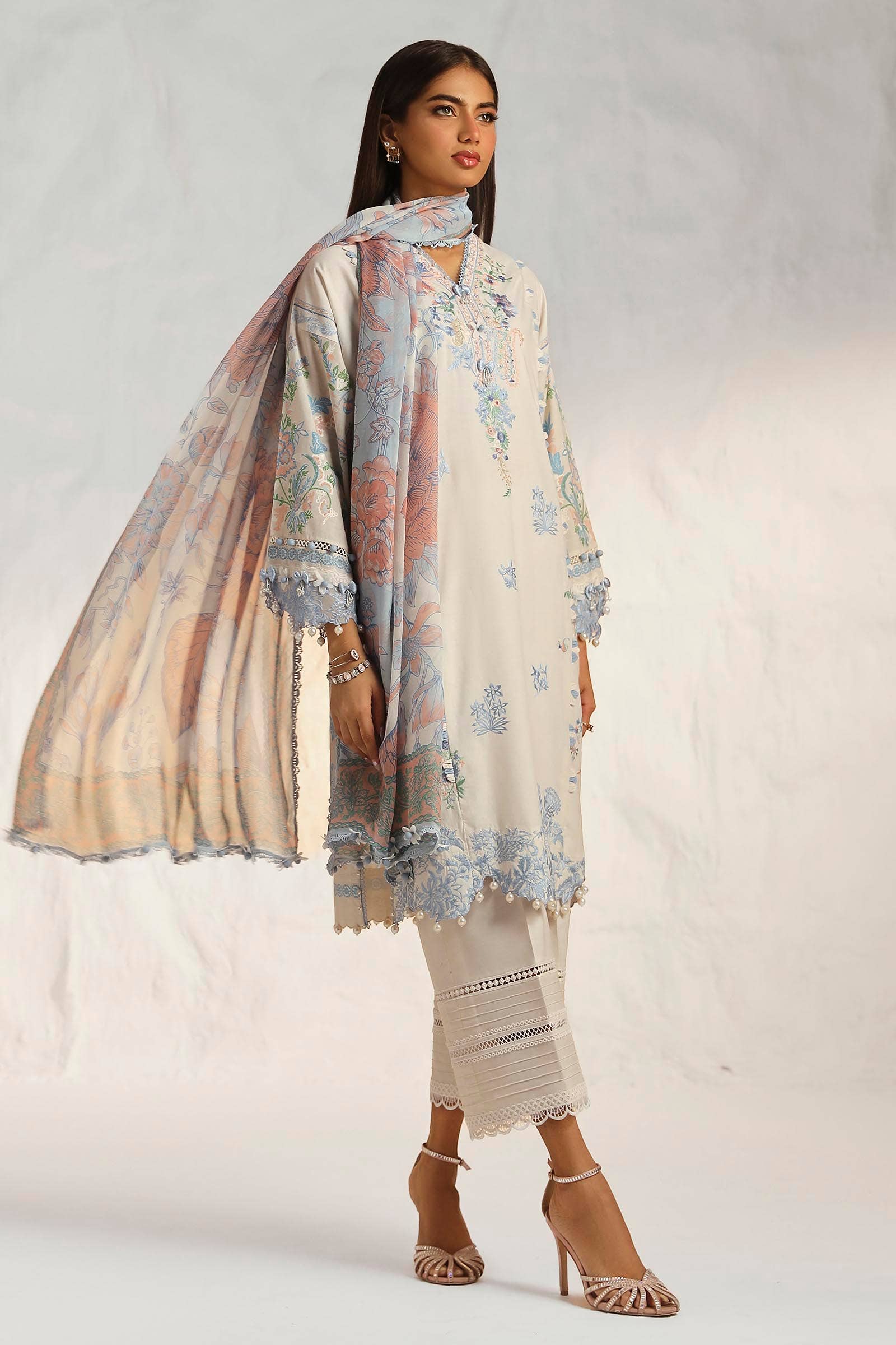 Sana Safinaz | Muzlin Summer 24 | 019A-CJ - Khanumjan  Pakistani Clothes and Designer Dresses in UK, USA 