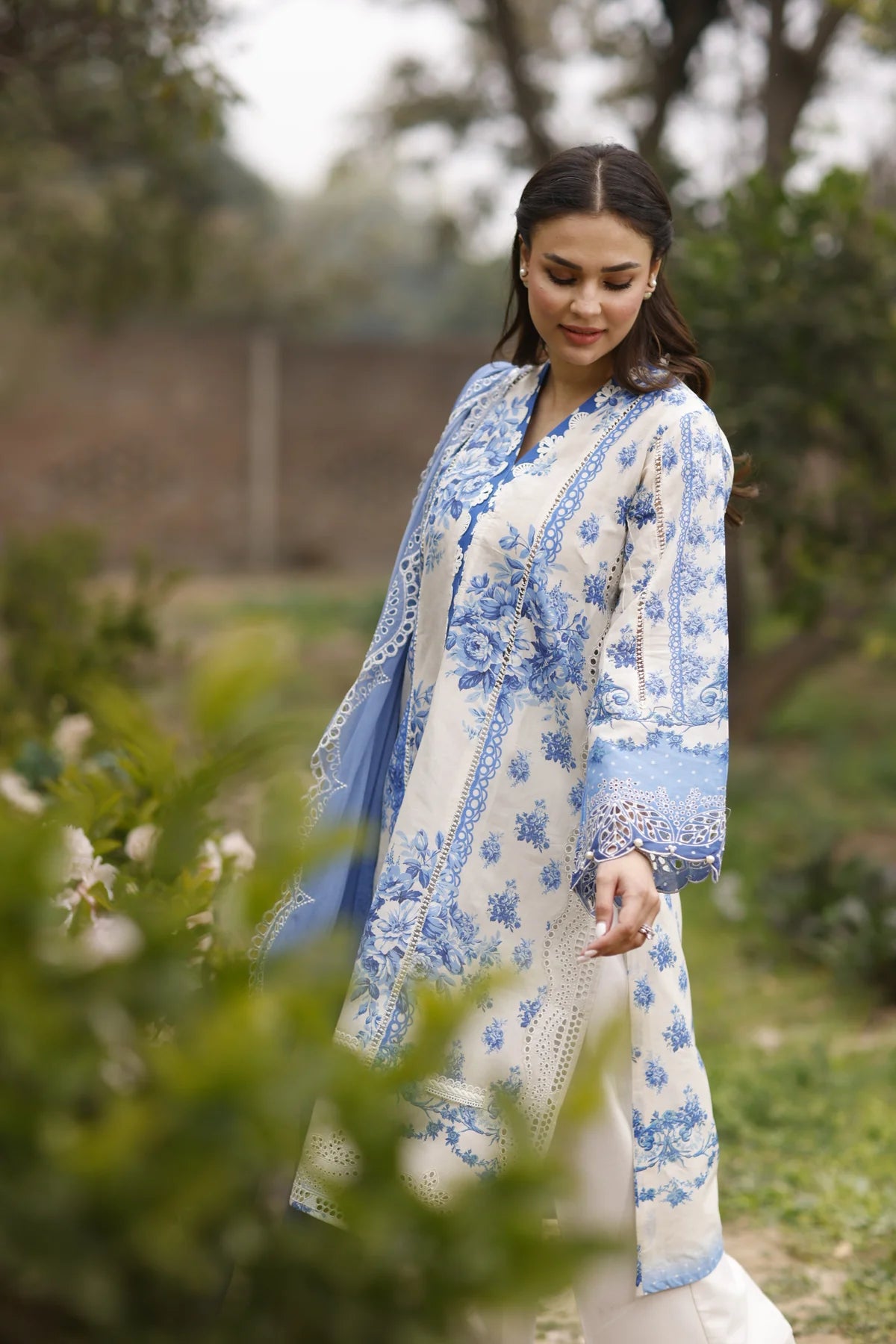 Manara | Vintage Flora 24 | Porcelain - Khanumjan  Pakistani Clothes and Designer Dresses in UK, USA 