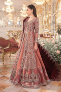 Maria B | Mbroidered Wedding Edition 23 |  Salmon Pink BD-2701 - Khanumjan  Pakistani Clothes and Designer Dresses in UK, USA 