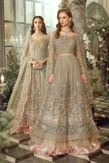 Maria B | Mbroidered Wedding Edition 23 | Grey BD-2703 - Khanumjan  Pakistani Clothes and Designer Dresses in UK, USA 