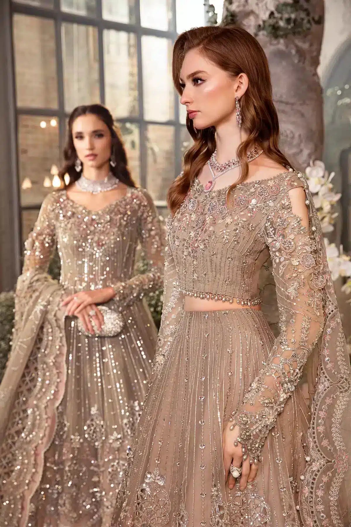 Maria B | Mbroidered Wedding Edition 23 | Grey BD-2703 - Khanumjan  Pakistani Clothes and Designer Dresses in UK, USA 