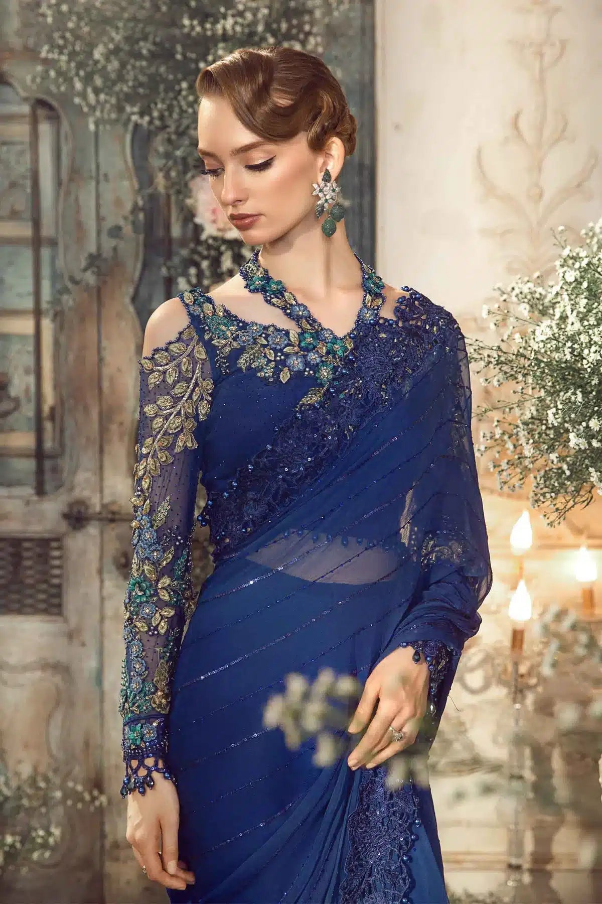 Maria B | Mbroidered Wedding Edition 23 | Cobalt Blue BD-2704 - Khanumjan  Pakistani Clothes and Designer Dresses in UK, USA 