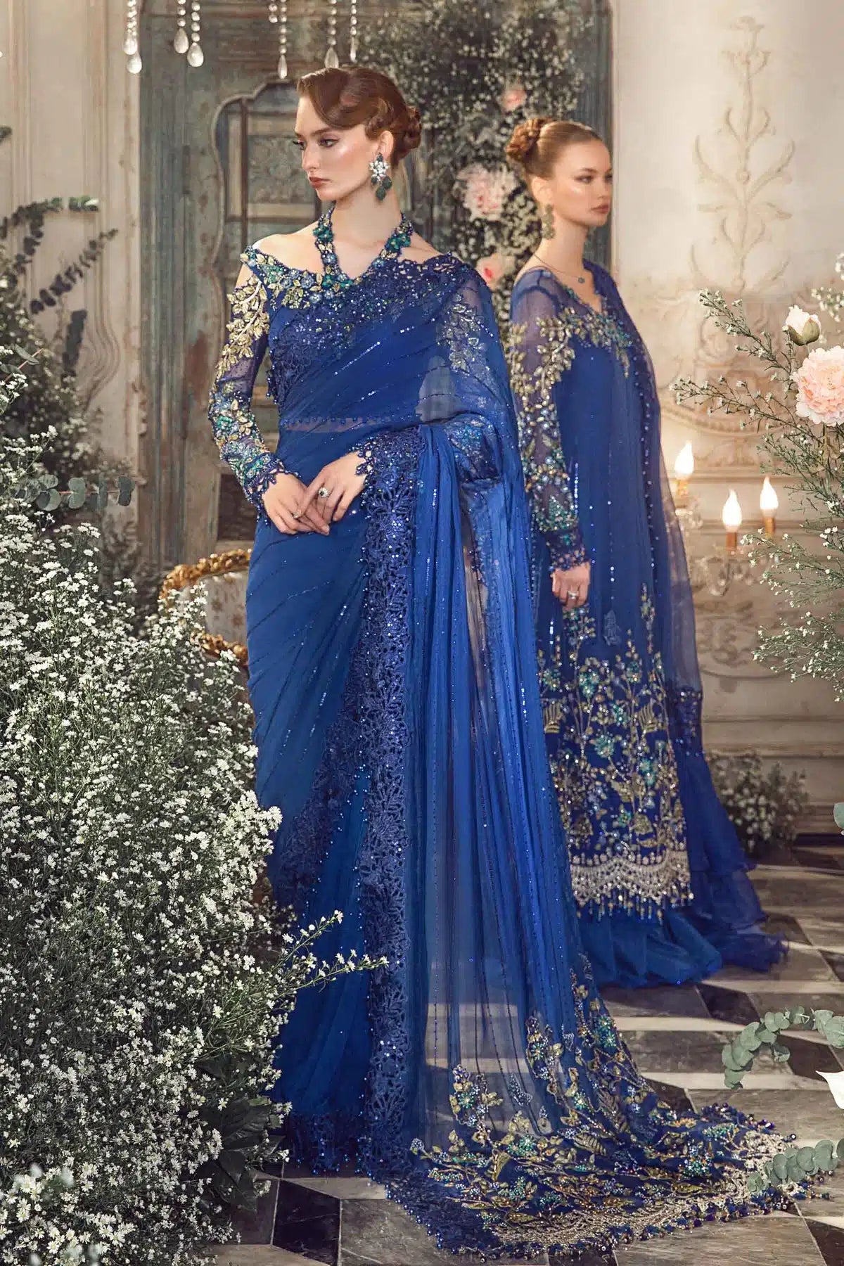 Maria B | Mbroidered Wedding Edition 23 | Cobalt Blue BD-2704 - Khanumjan  Pakistani Clothes and Designer Dresses in UK, USA 