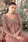 Maria B | Mbroidered Wedding Edition 23 |  Salmon Pink BD-2701 - Khanumjan  Pakistani Clothes and Designer Dresses in UK, USA 