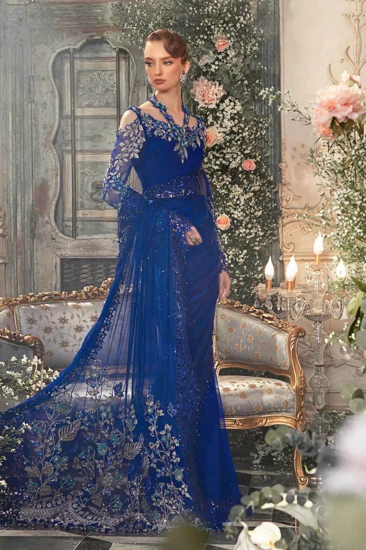 Maria B | Mbroidered Wedding Edition 23 | Cobalt Blue BD-2704 - Khanumjan  Pakistani Clothes and Designer Dresses in UK, USA 