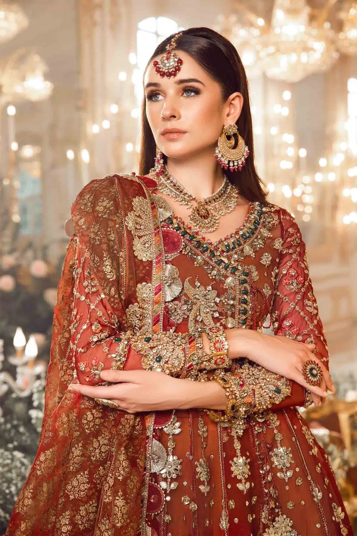 Maria B | Mbroidered Wedding Edition 23 | Maroon BD-2705 - Khanumjan  Pakistani Clothes and Designer Dresses in UK, USA 