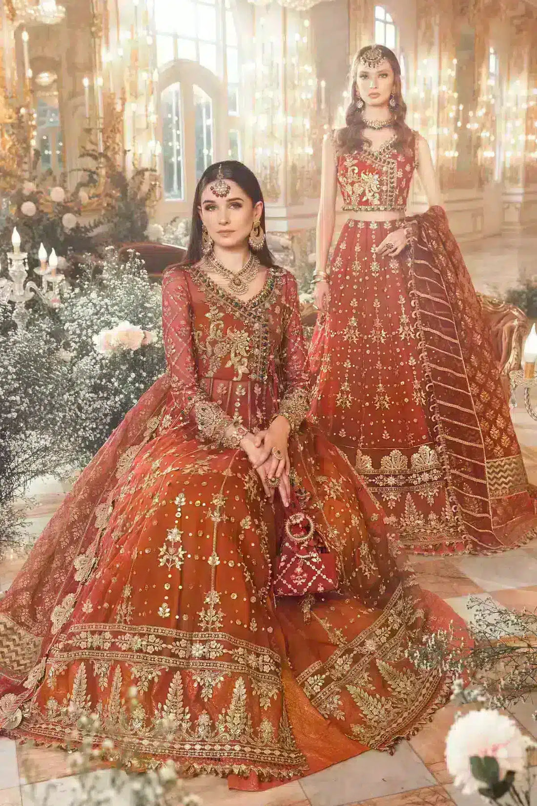 Maria B | Mbroidered Wedding Edition 23 | Maroon BD-2705 - Khanumjan  Pakistani Clothes and Designer Dresses in UK, USA 