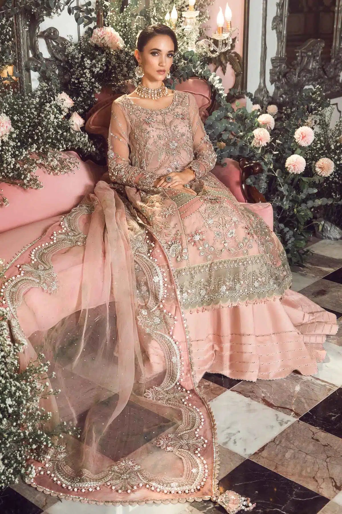 Maria B | Mbroidered Wedding Edition 23 | Pastel Pink BD-2706 - Khanumjan  Pakistani Clothes and Designer Dresses in UK, USA 