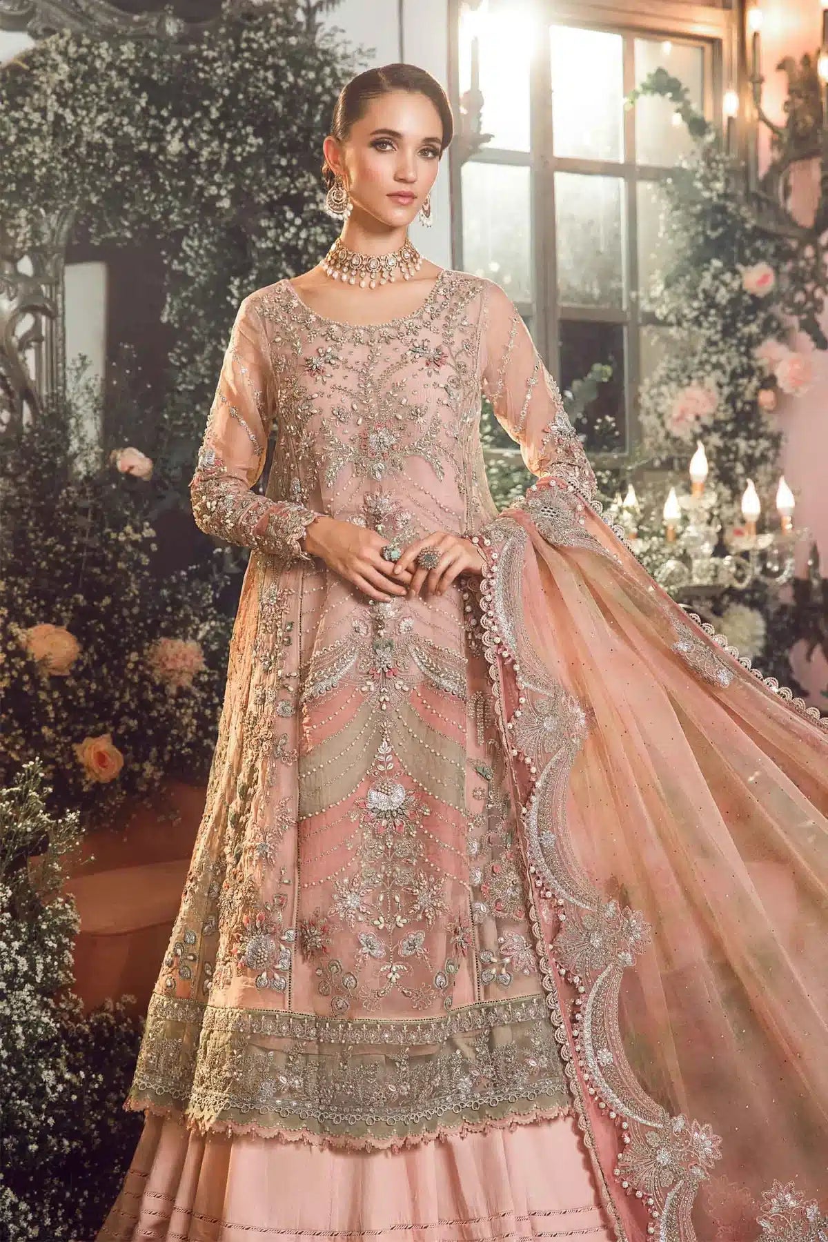 Maria B | Mbroidered Wedding Edition 23 | Pastel Pink BD-2706 - Khanumjan  Pakistani Clothes and Designer Dresses in UK, USA 