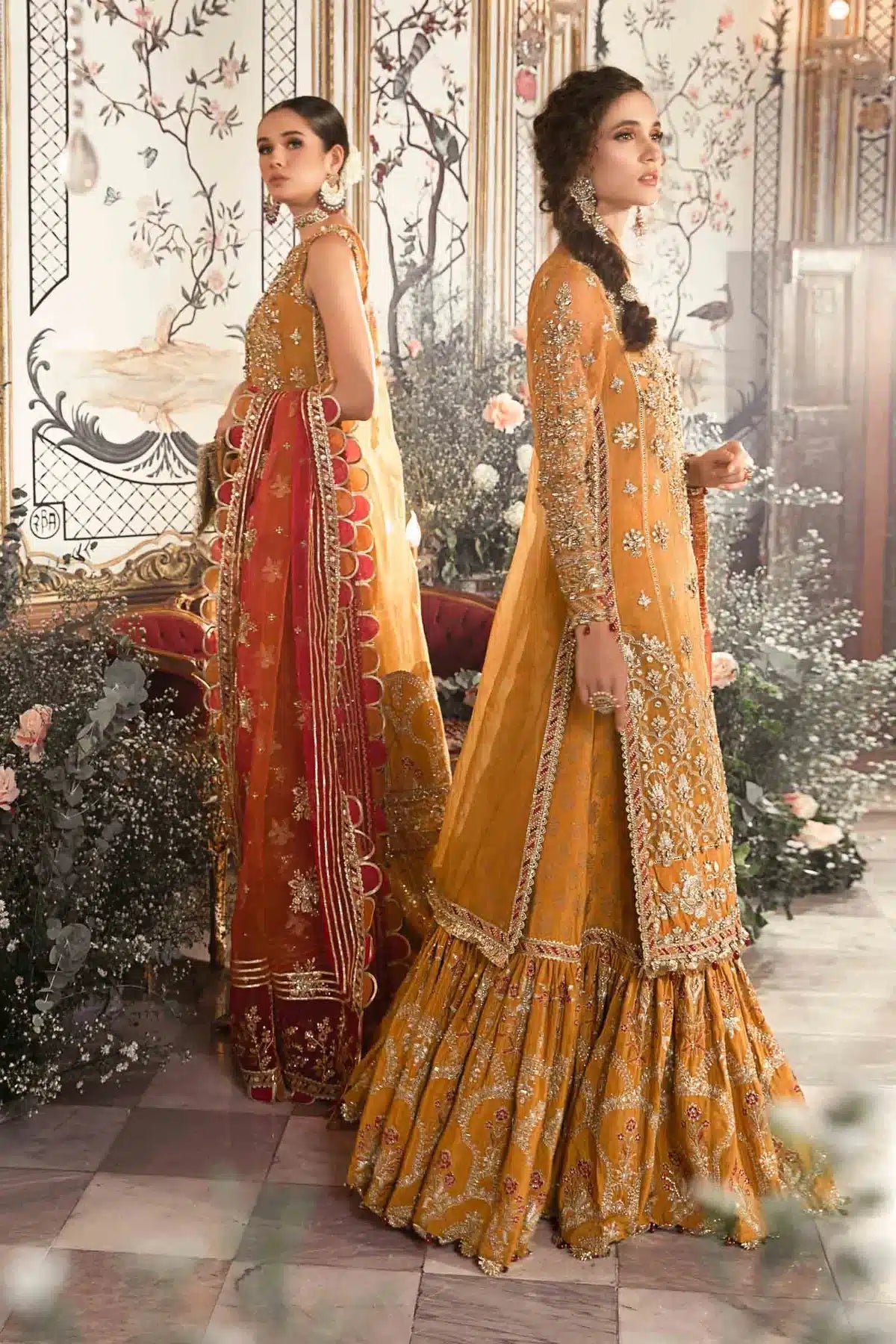 Maria B | Mbroidered Wedding Edition 23 | Mustard BD-2707 - Khanumjan  Pakistani Clothes and Designer Dresses in UK, USA 