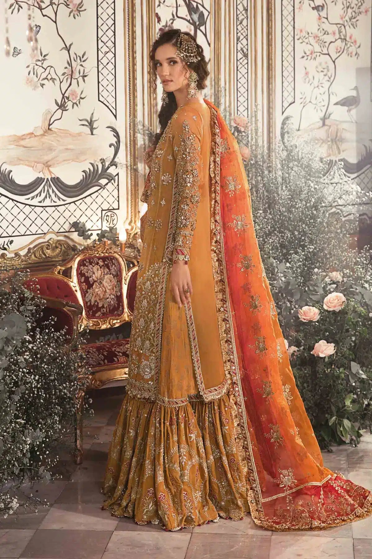 Maria B | Mbroidered Wedding Edition 23 | Mustard BD-2707 - Khanumjan  Pakistani Clothes and Designer Dresses in UK, USA 