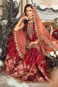 Maria B | Mbroidered Wedding Edition 23 | Maroon BD-2708 - Khanumjan  Pakistani Clothes and Designer Dresses in UK, USA 