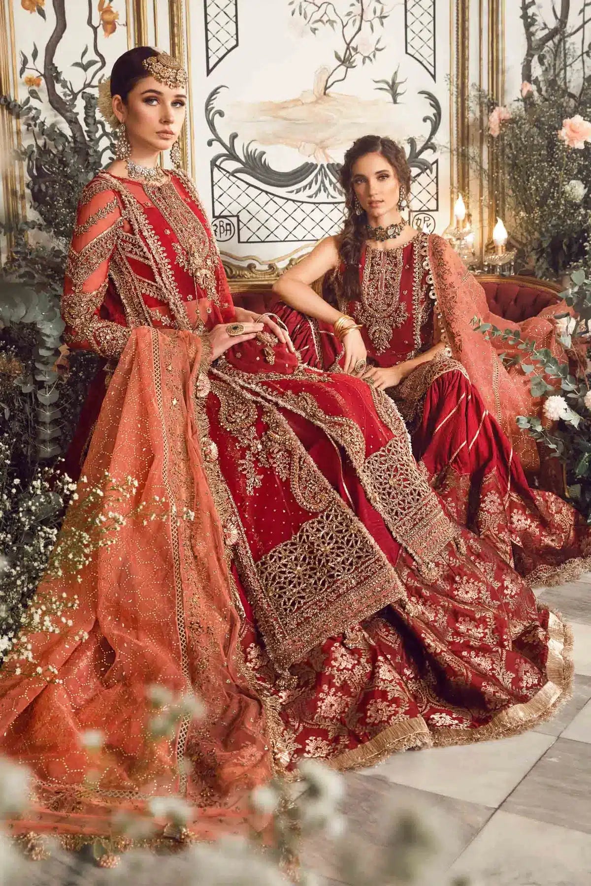 Maria B | Mbroidered Wedding Edition 23 | Maroon BD-2708 - Khanumjan  Pakistani Clothes and Designer Dresses in UK, USA 