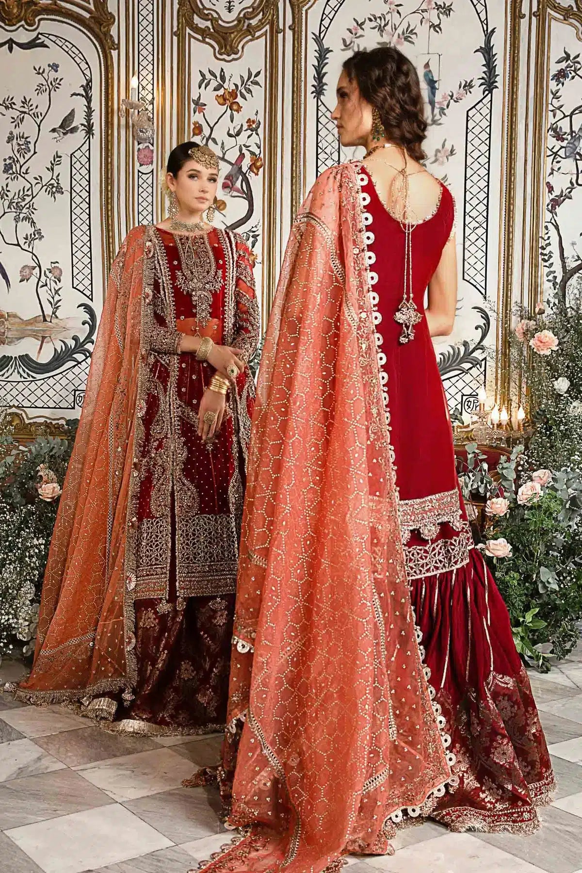 Maria B | Mbroidered Wedding Edition 23 | Maroon BD-2708 - Khanumjan  Pakistani Clothes and Designer Dresses in UK, USA 