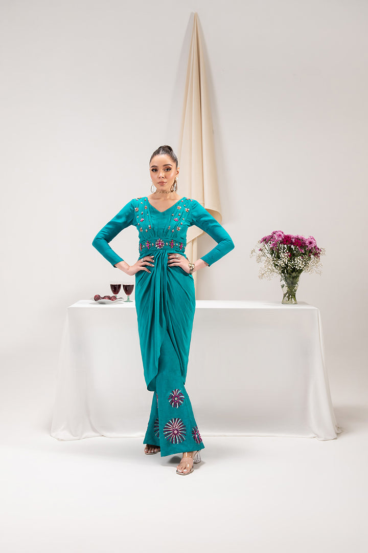 Maria Osama Khan | Tiffany Formals | Aquamarine - Khanumjan  Pakistani Clothes and Designer Dresses in UK, USA 