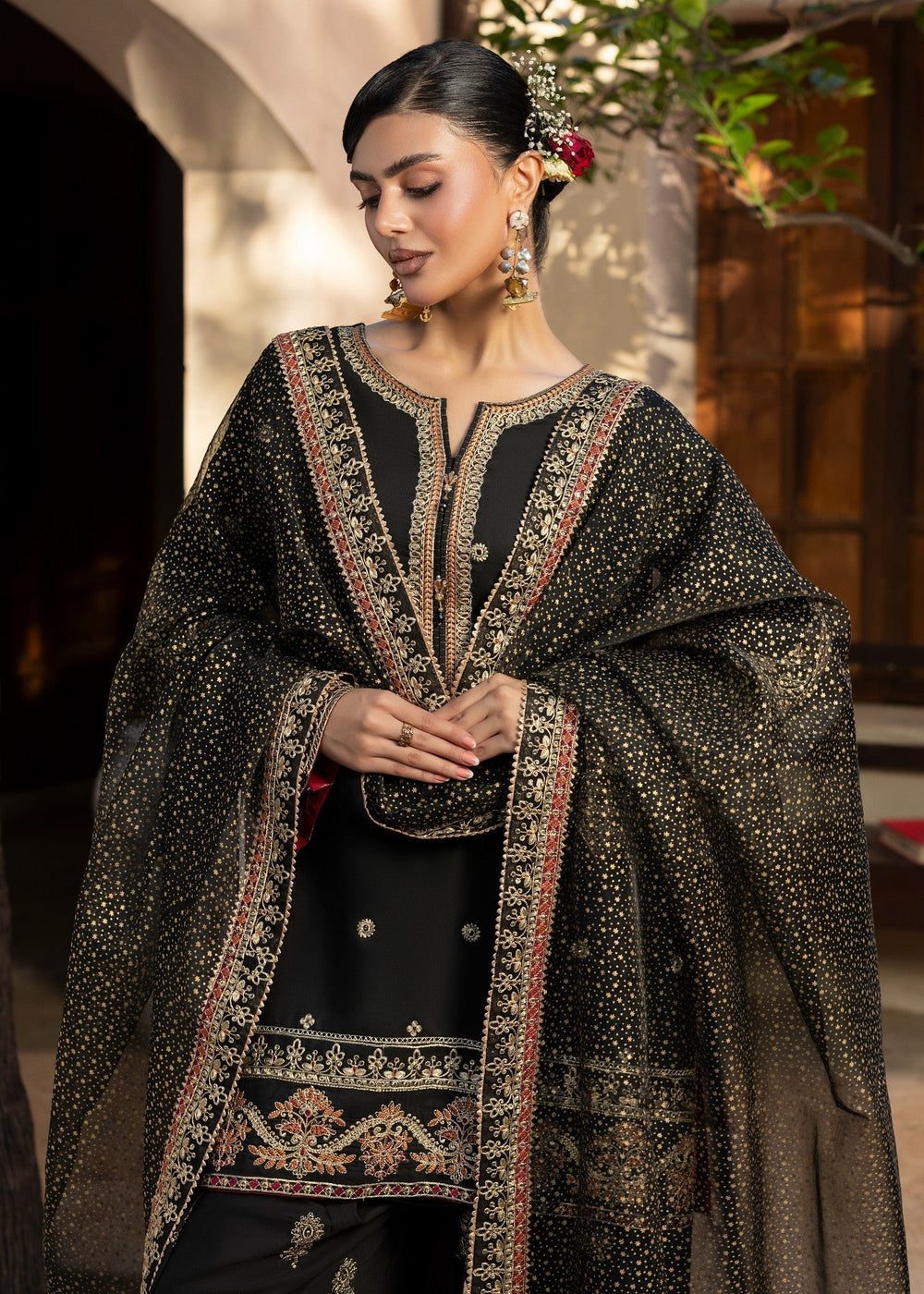 Diara Couture | Rangrez Luxe Pret | DF-48 - BLACK