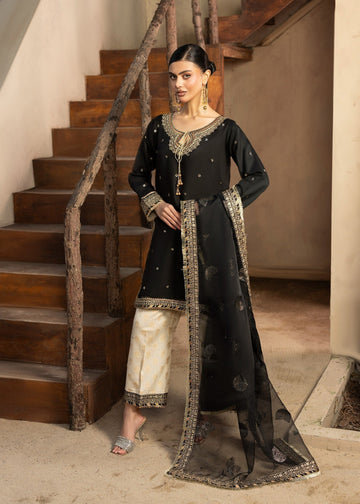 Diara Couture | Rangrez Luxe Pret | DF-46 - BLACK