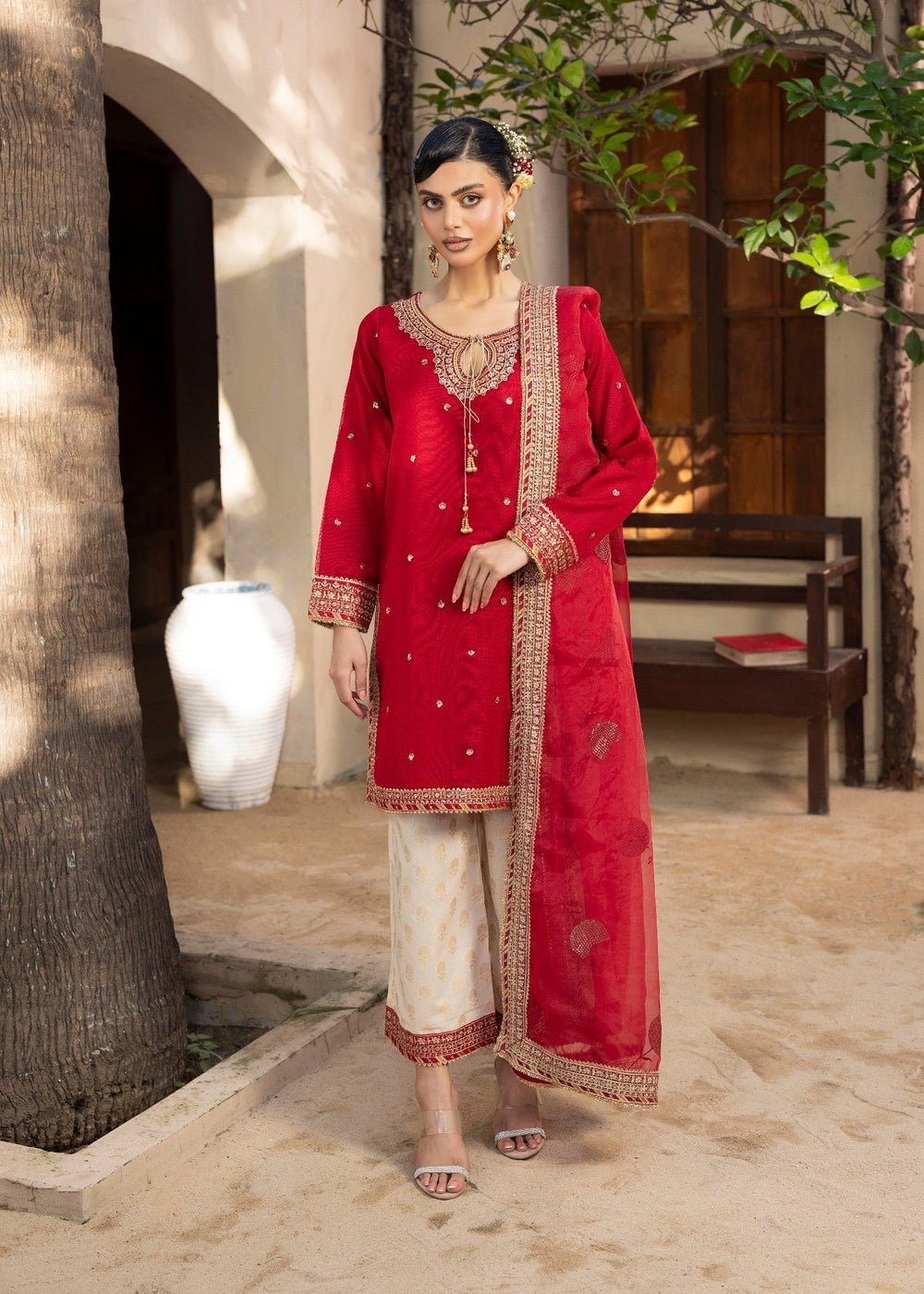 Diara Couture | Rangrez Luxe Pret | DF-46 - RED