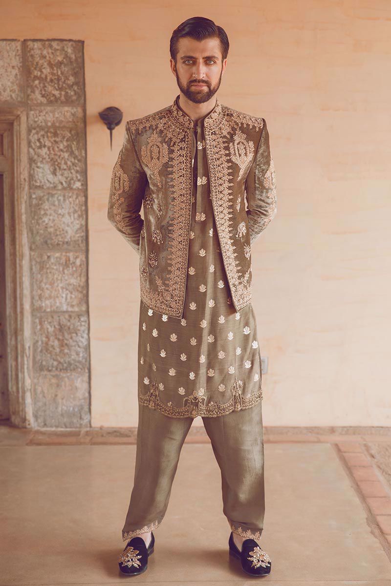 Pakistani Menswear | MNR-ANTIQUE GOLD - Khanumjan  Pakistani Clothes and Designer Dresses in UK, USA 