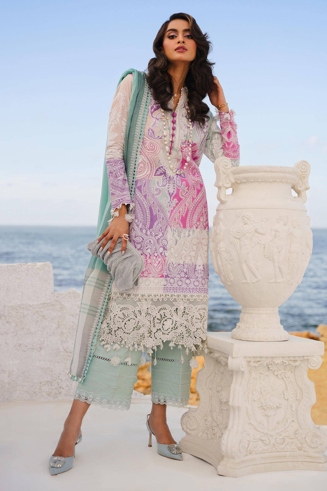 Sana Safinaz | Muzlin Spring 24 | M241-015B-DG - Khanumjan  Pakistani Clothes and Designer Dresses in UK, USA 