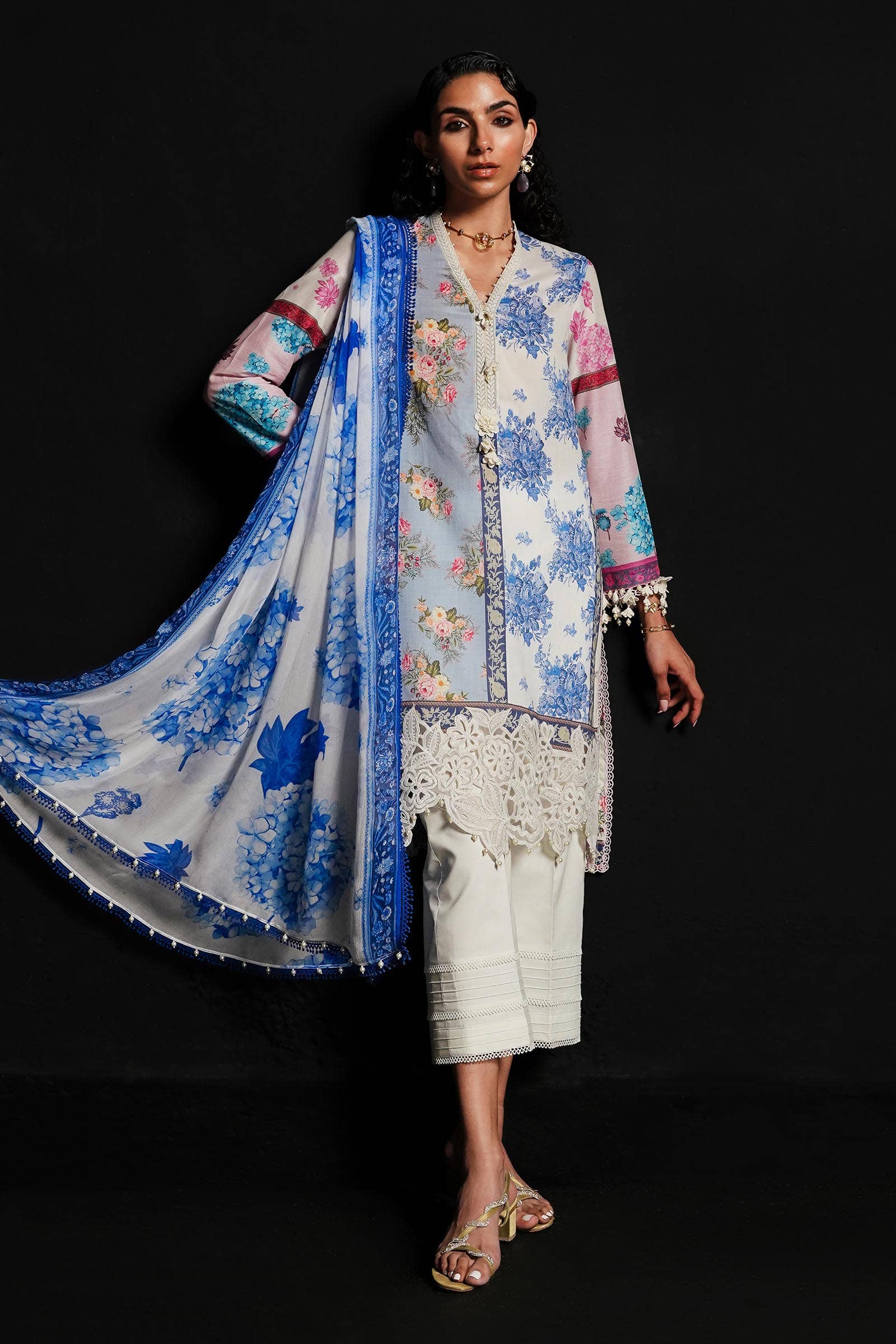 Sana Safinaz | Muzlin Spring 24 | M241-003A-CI - Khanumjan  Pakistani Clothes and Designer Dresses in UK, USA 