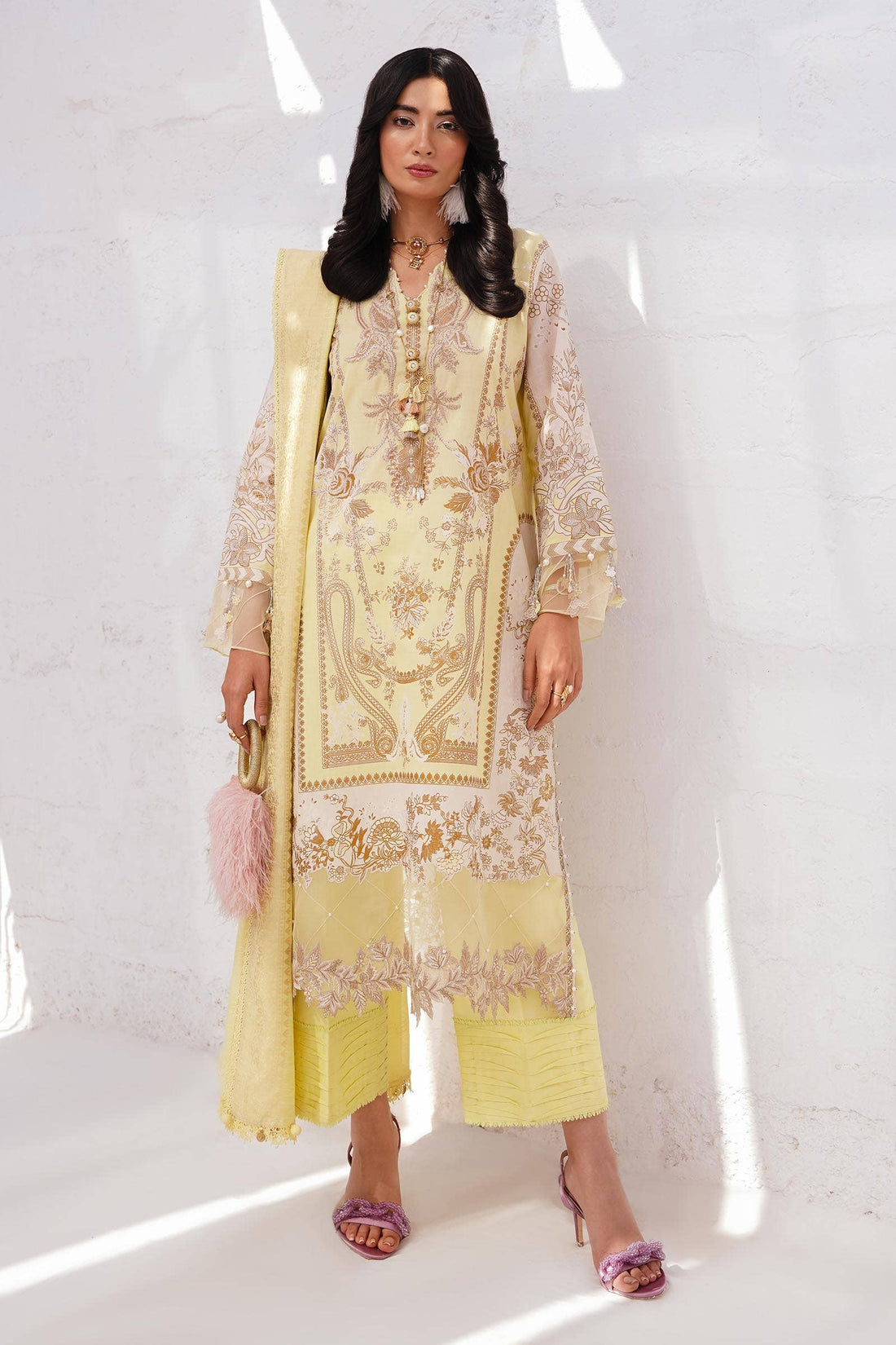 Sana Safinaz | Muzlin Spring 24 | M241-018A-CM - Khanumjan  Pakistani Clothes and Designer Dresses in UK, USA 