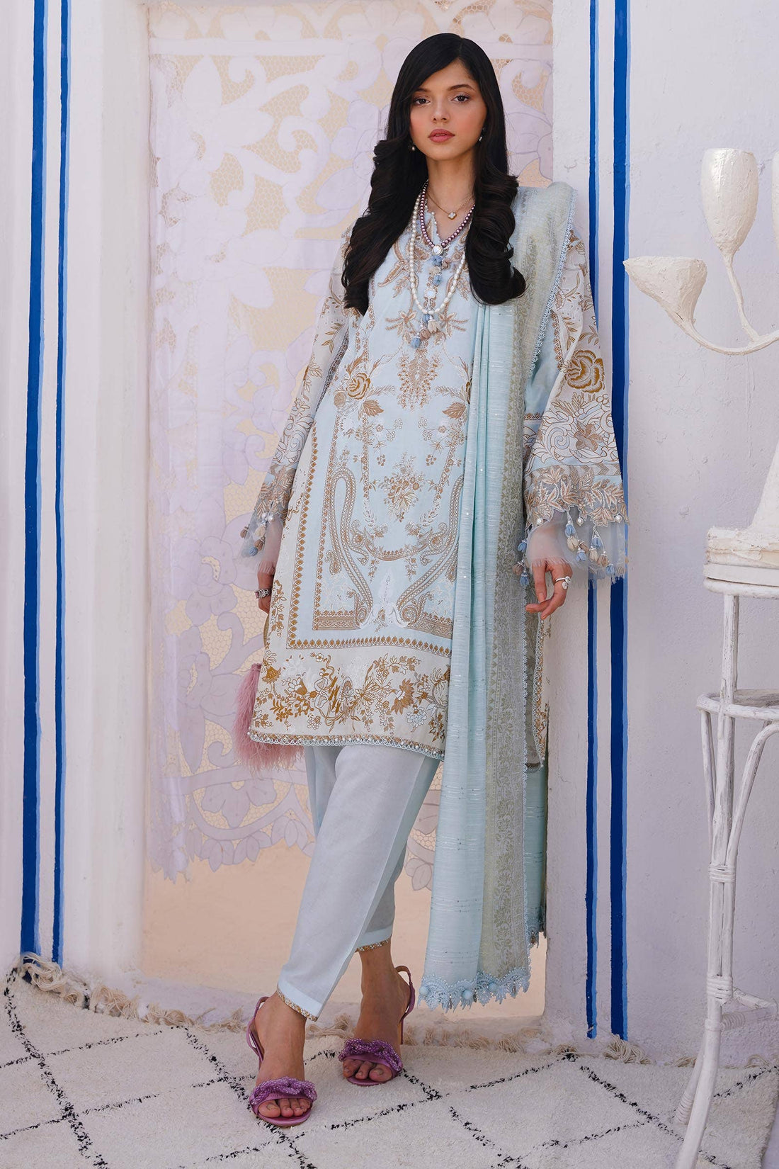 Sana Safinaz | Muzlin Spring 24 | M241-018B-CM - Khanumjan  Pakistani Clothes and Designer Dresses in UK, USA 