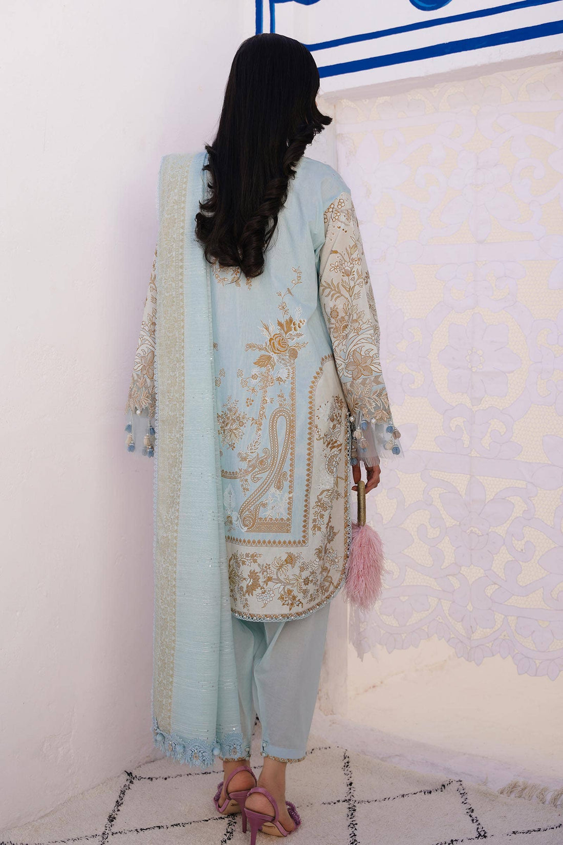 Sana Safinaz | Muzlin Spring 24 | M241-018B-CM - Khanumjan  Pakistani Clothes and Designer Dresses in UK, USA 