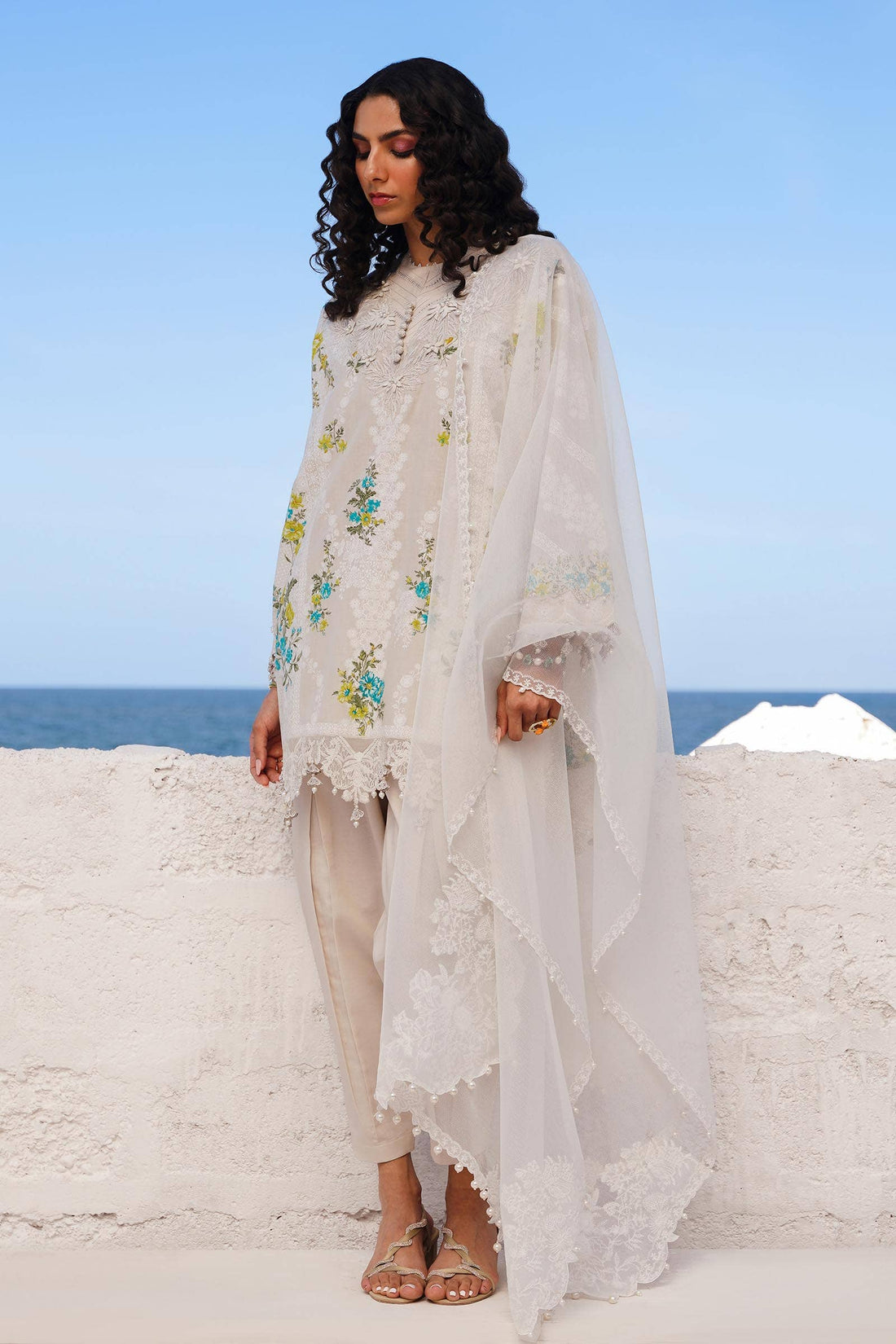 Sana Safinaz | Muzlin Spring 24 | M241-020A-CW - Khanumjan  Pakistani Clothes and Designer Dresses in UK, USA 