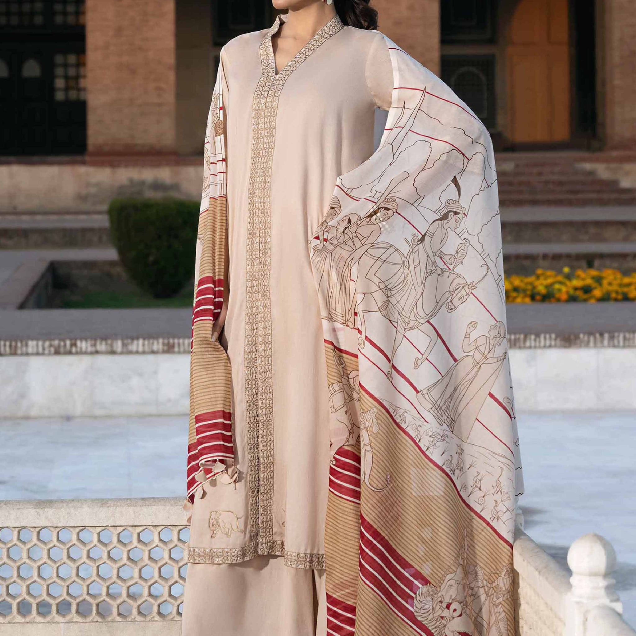 Nishat Linen | Luxury Collection 24 | KFS24-04 - Khanumjan  Pakistani Clothes and Designer Dresses in UK, USA 